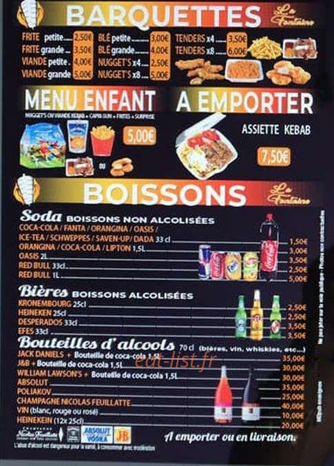 Kebab La Fontaine — carte page 4