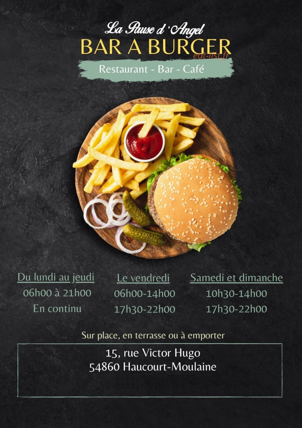 La Pause D'Angel — carte page 1