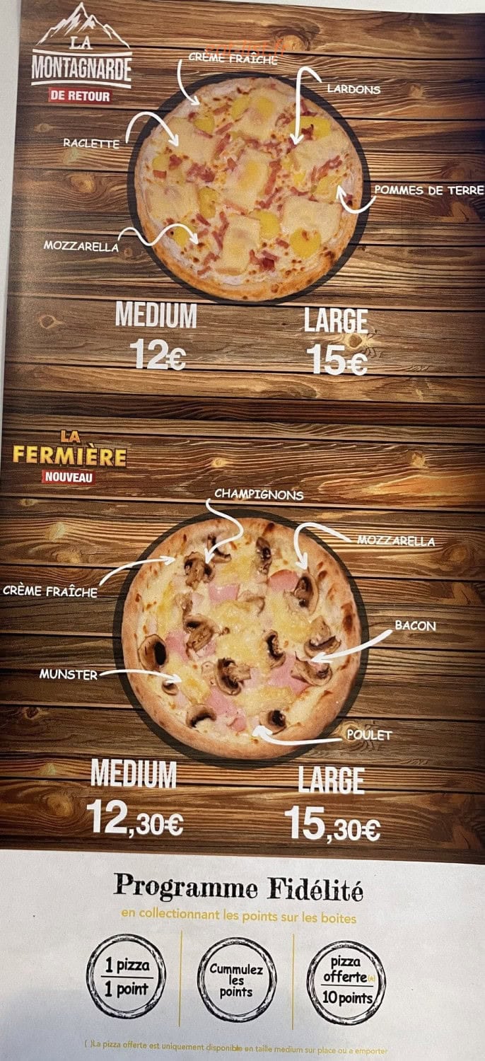 Carte et menu de Pizzeria Tempio à Bayonville sur Mad — Les nouveautés