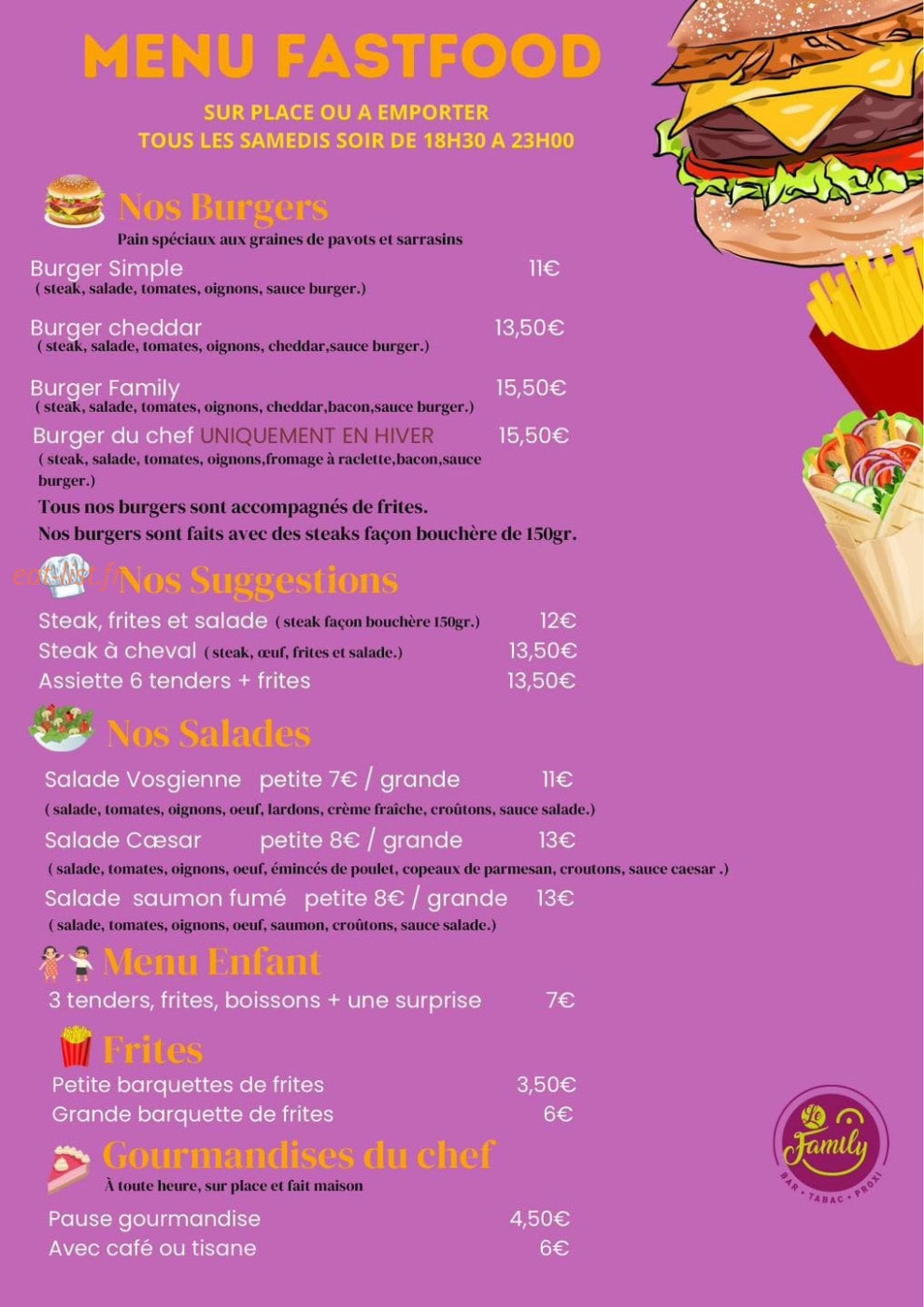 Le Family — carte page 2