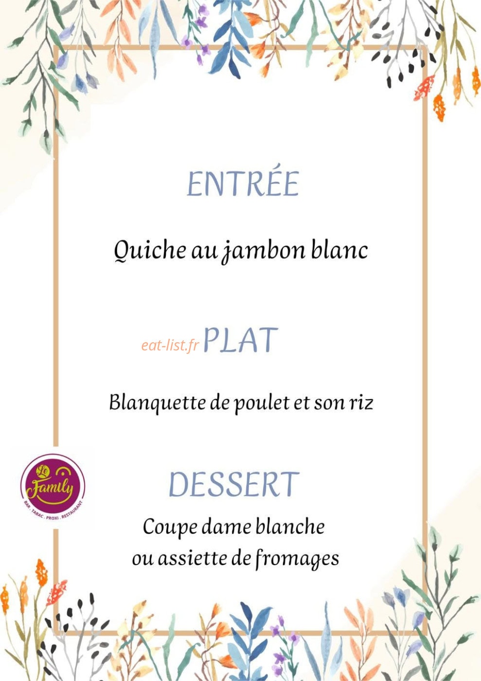 Le Family — carte page 1