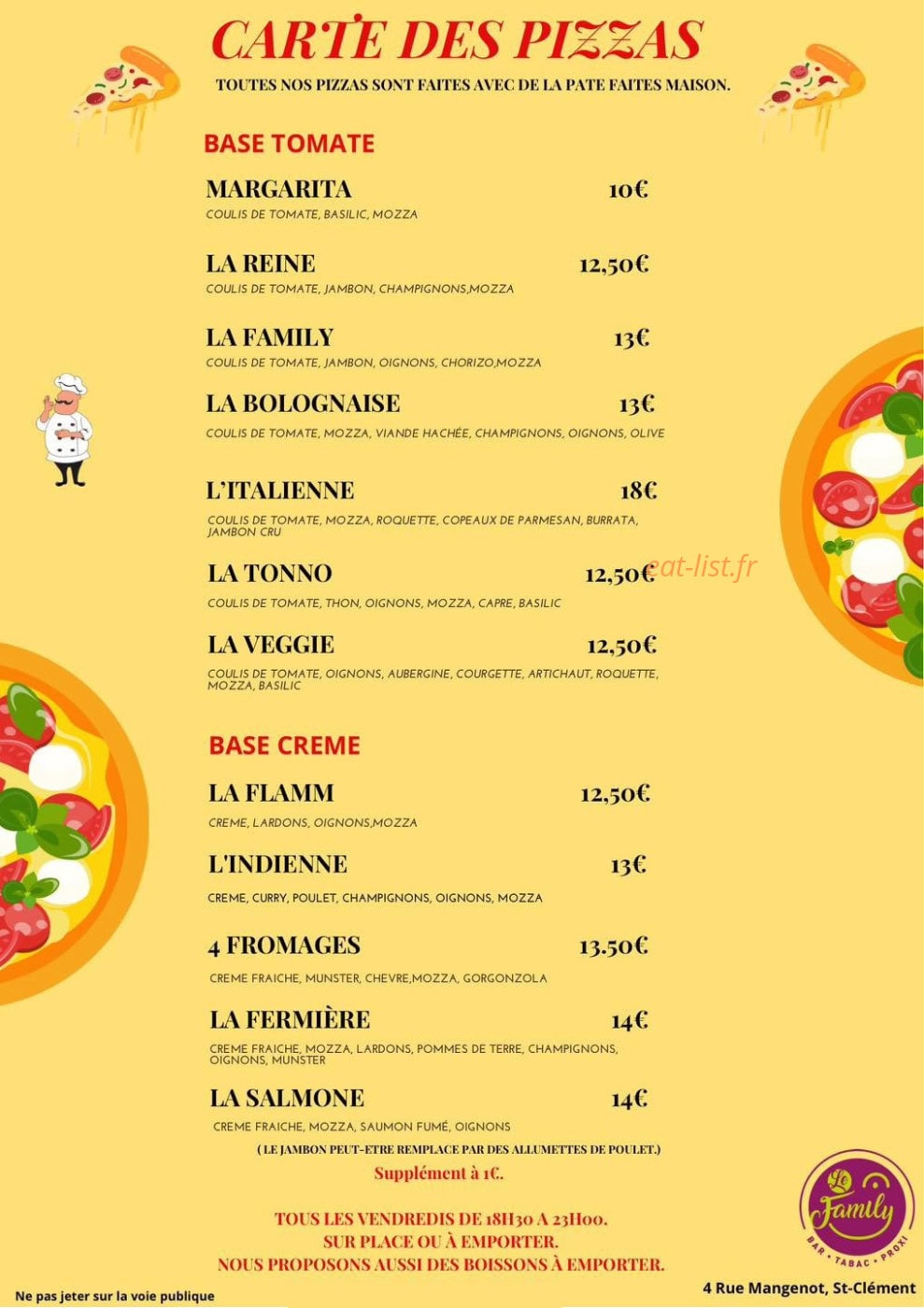 Le Family — carte page 3