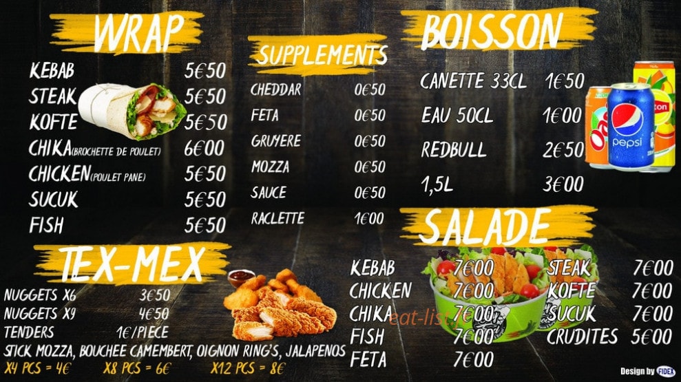 City Food — carte page 3