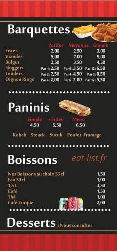 Delice Kebab — carte page 5