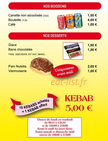 Kebab Du Lycée — carte page 3