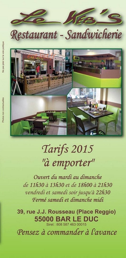 Le Keb's — carte page 1