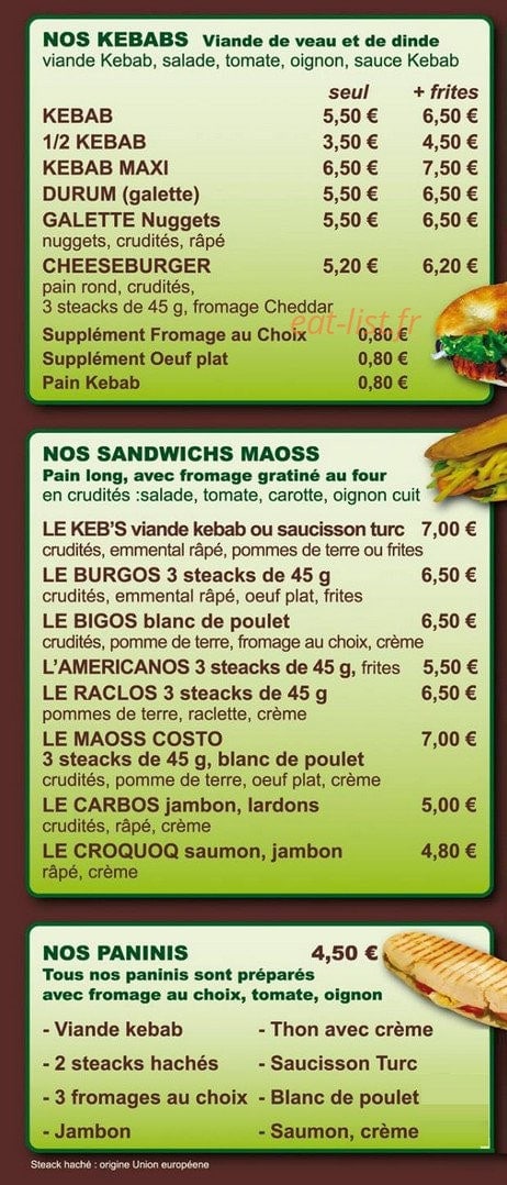 Le Keb's — carte page 7