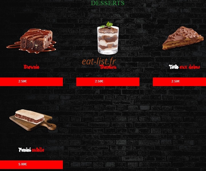 New’s pizza — carte page 16
