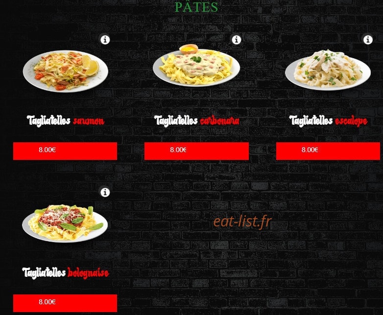 New’s pizza — carte page 7