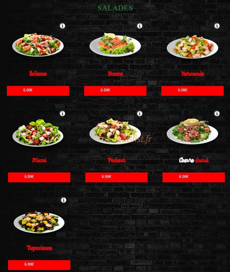 New’s pizza — carte page 14