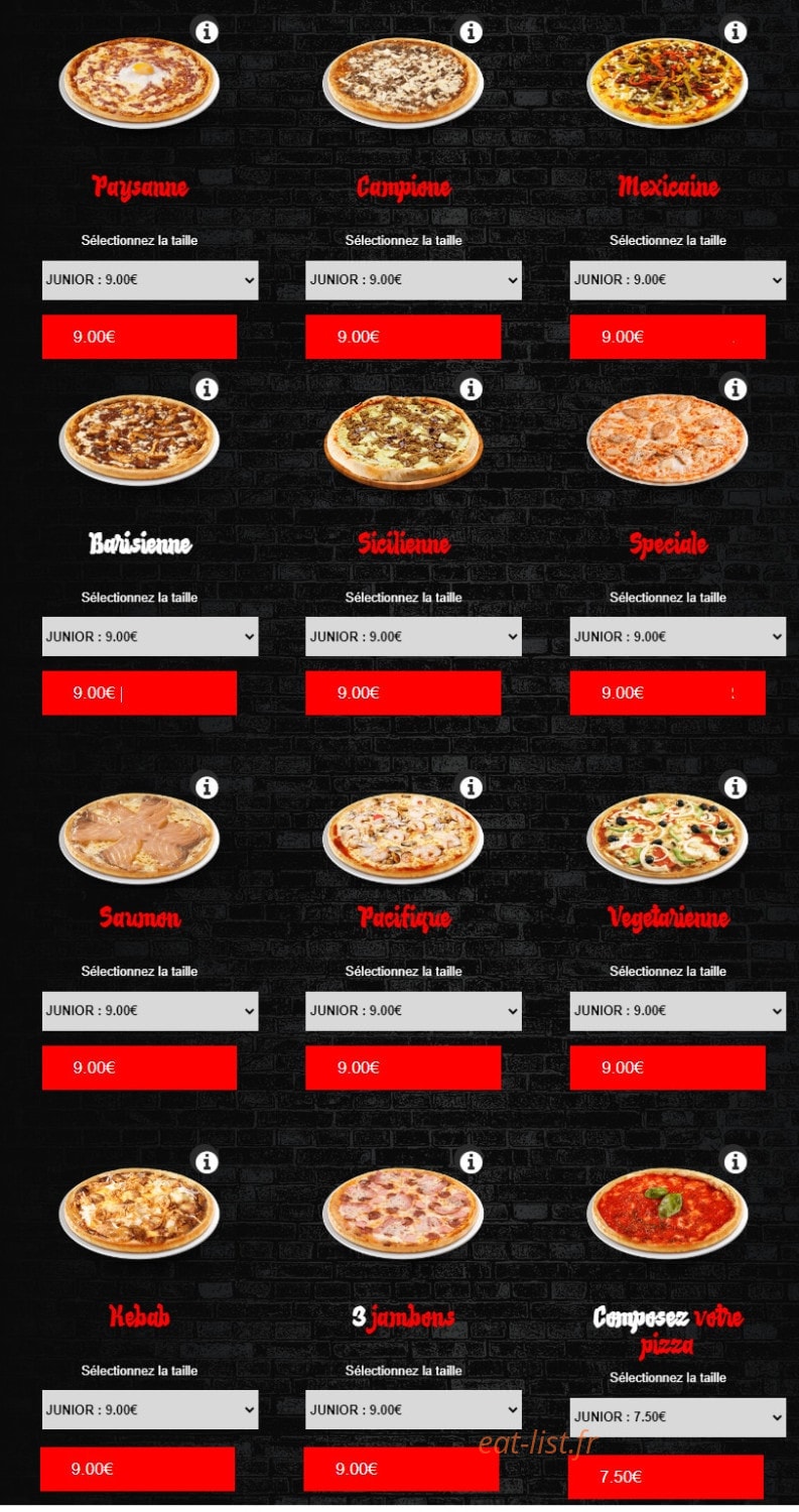 New’s pizza — carte page 5