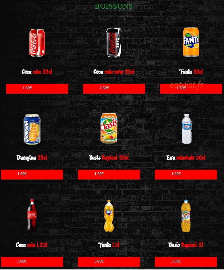 New’s pizza — carte page 17