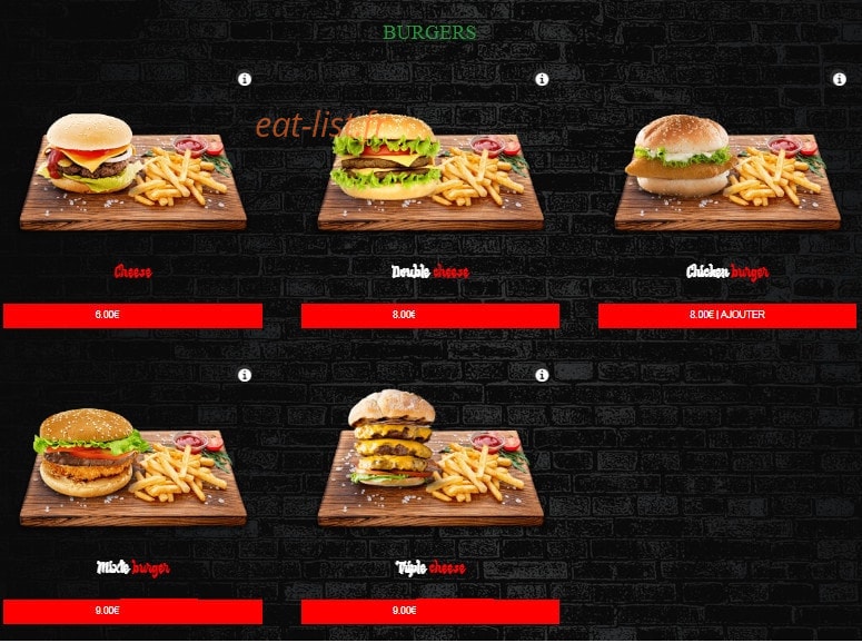 New’s pizza — carte page 8
