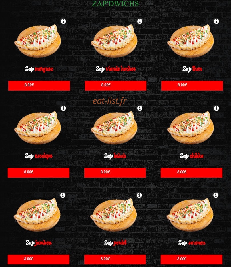 New’s pizza — carte page 12