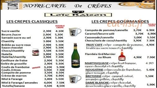 Paus café — carte page 6