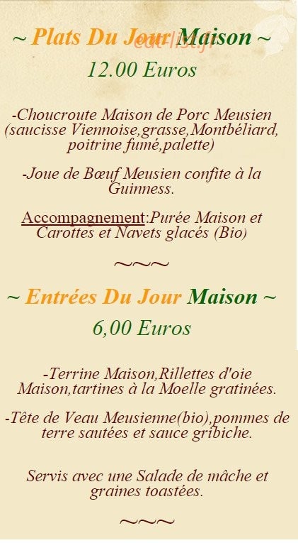 Le Chaudron Vert — carte page 2