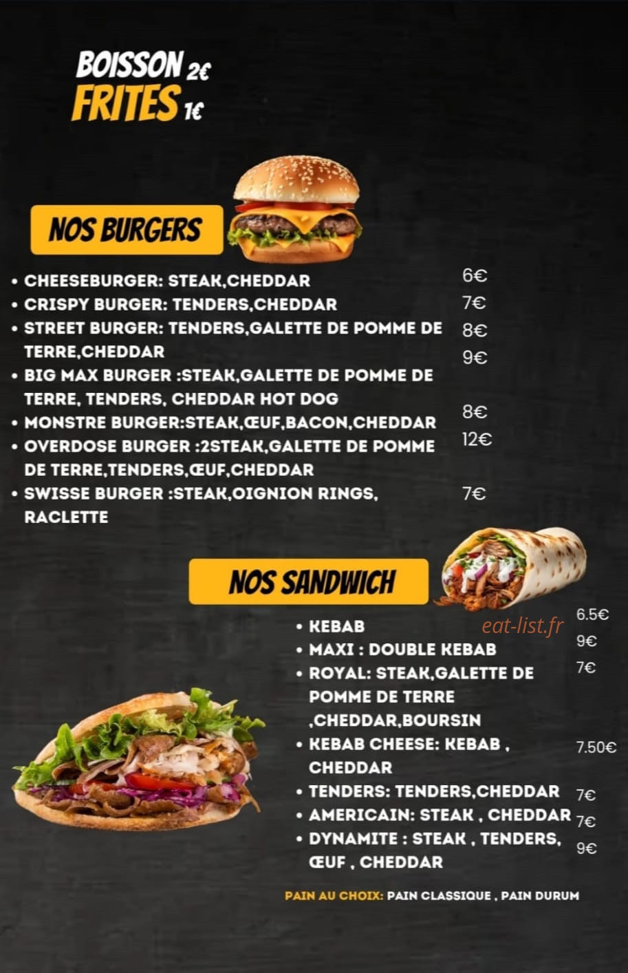 Chicken good — carte page 4