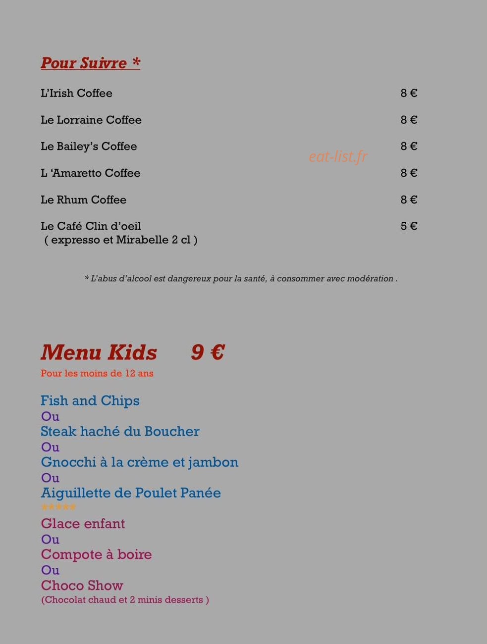 La Brasserie LN — carte page 7