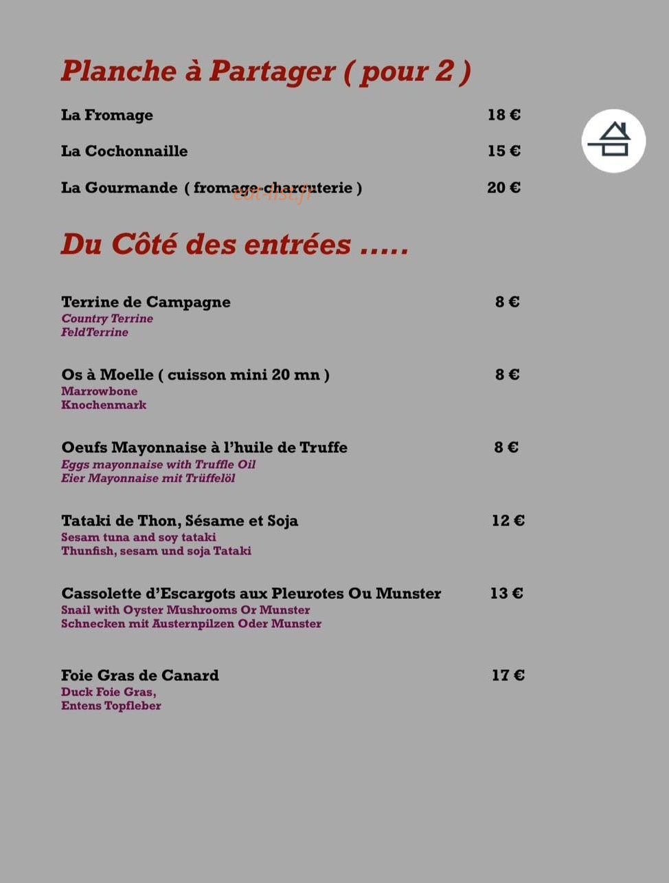 La Brasserie LN — carte page 2
