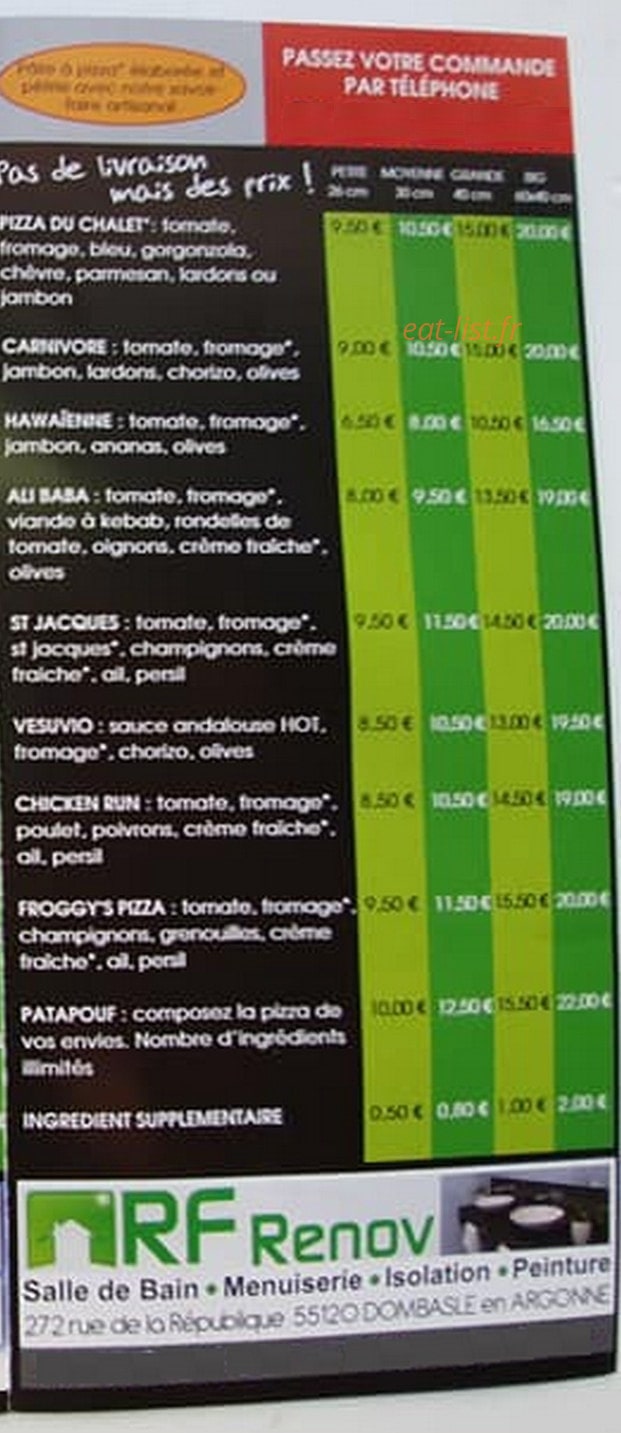 Le Chalet — carte page 4
