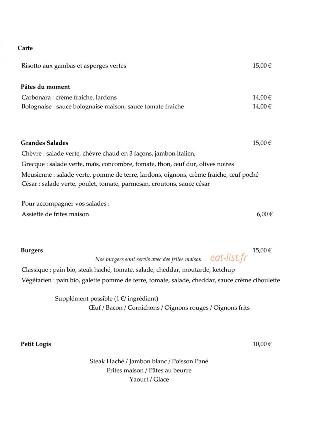 Les Orchidées — carte page 1
