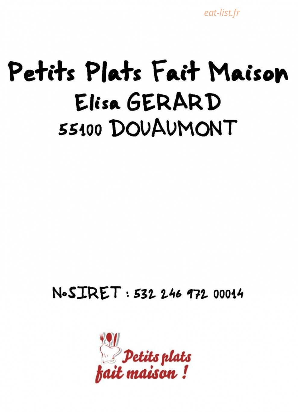 Petits Plats Fait Maison — carte page 6