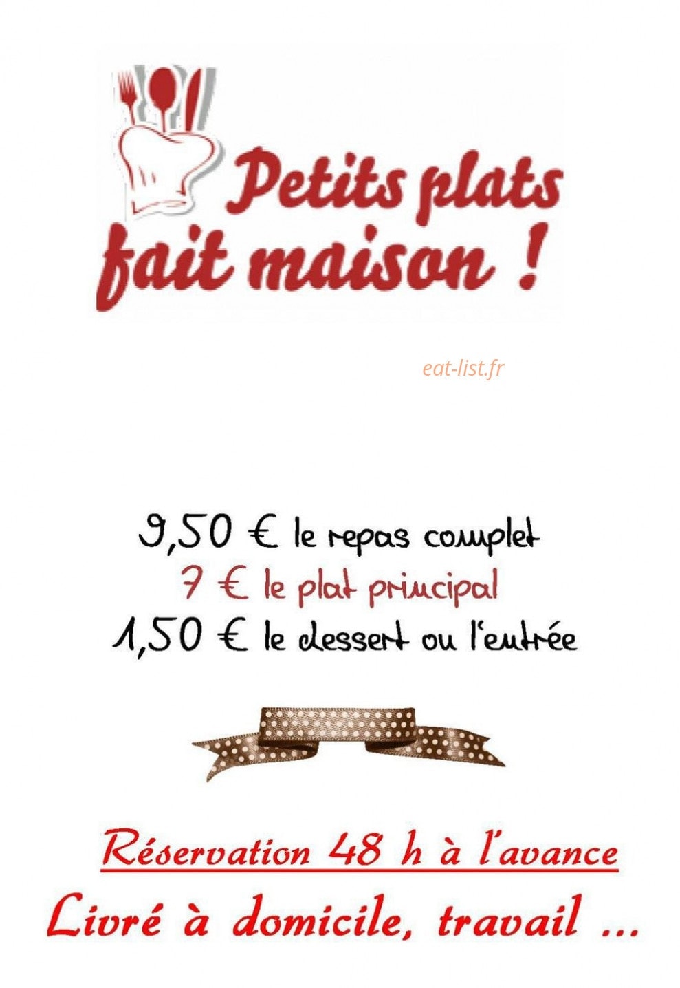 Petits Plats Fait Maison — carte page 1