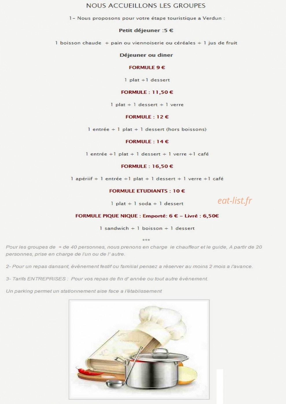 Restaurant Chez Nat — carte page 2