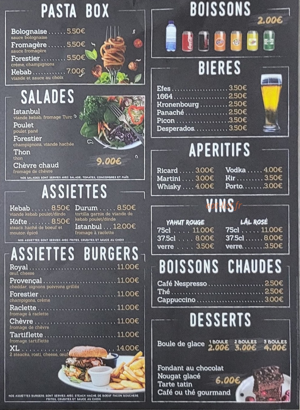 Istanbul kebab — carte page 2