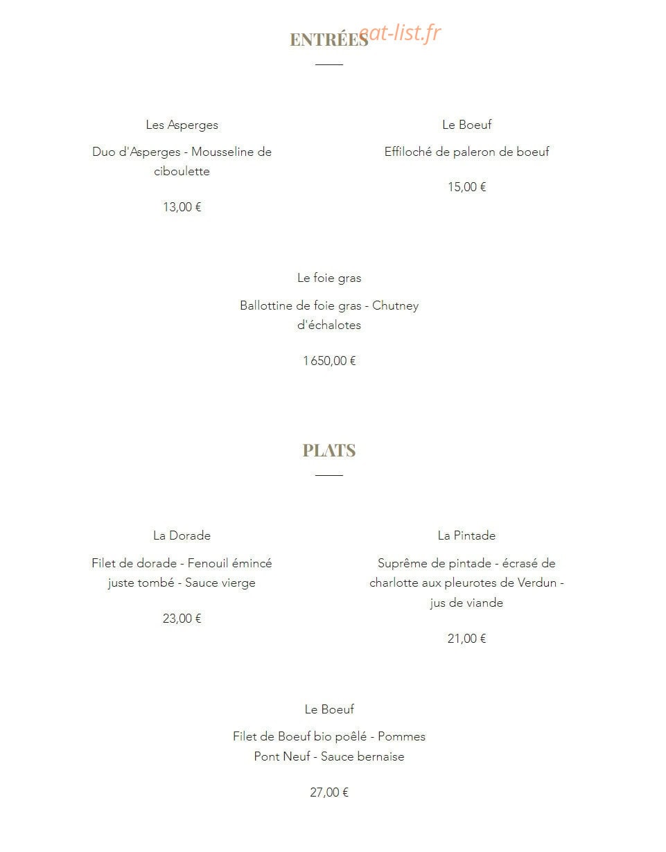 Chez Agnès — carte page 2