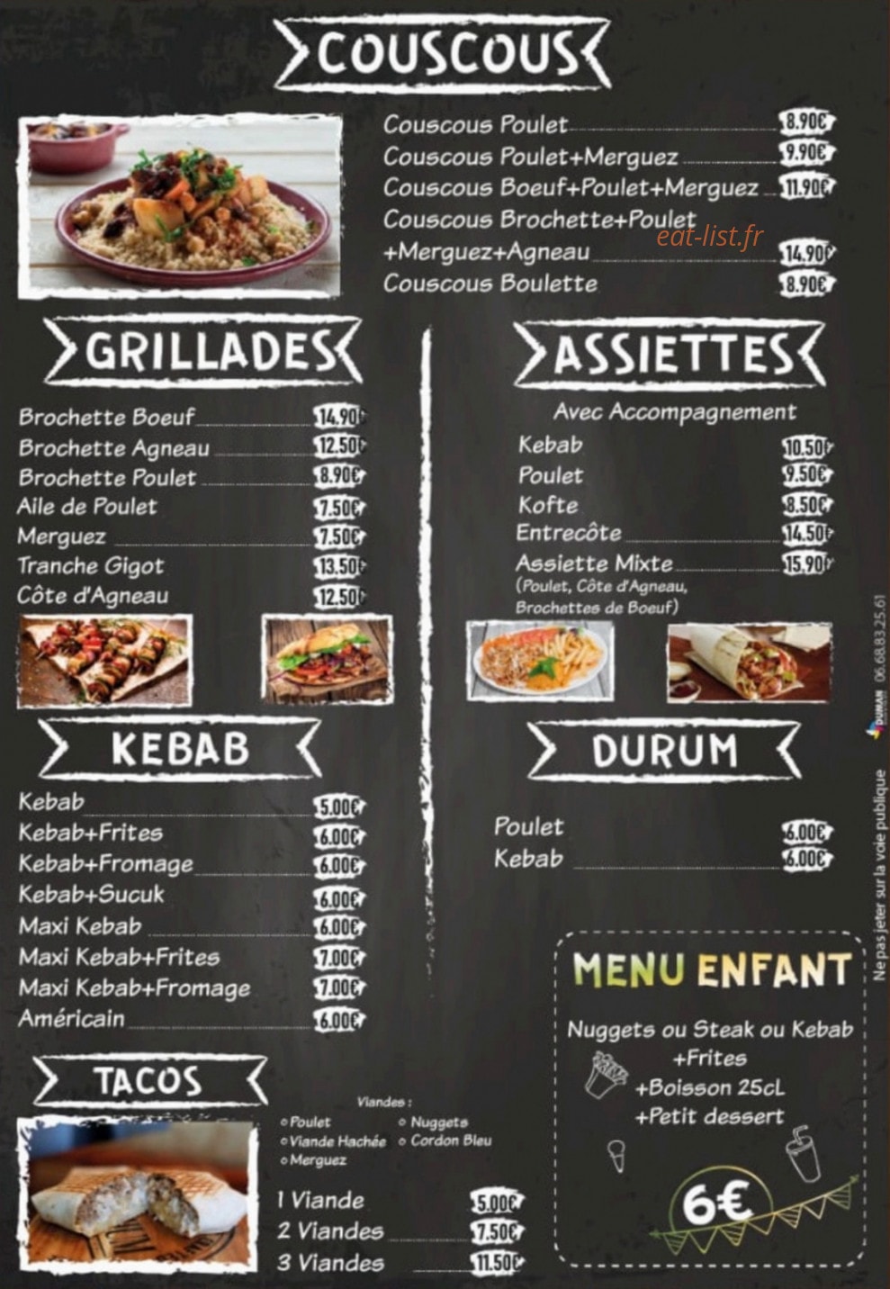 ILK Restaurant — carte page 2