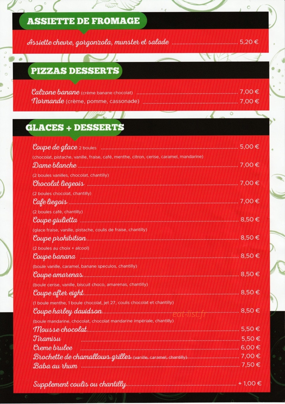 Pizza Giulietta — carte page 3