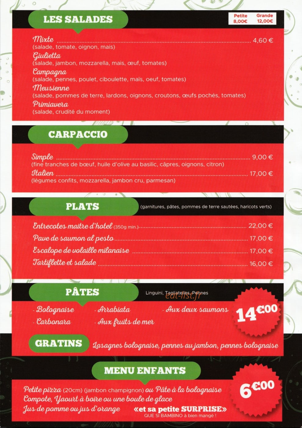Pizza Giulietta — carte page 4