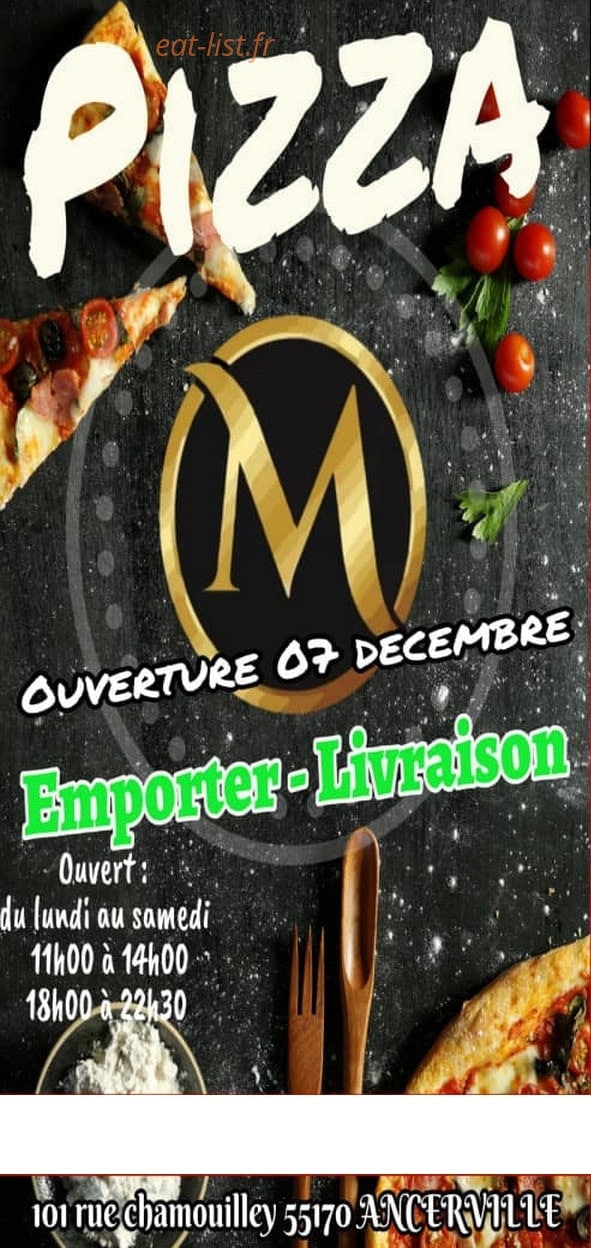 Pizza M — carte page 1
