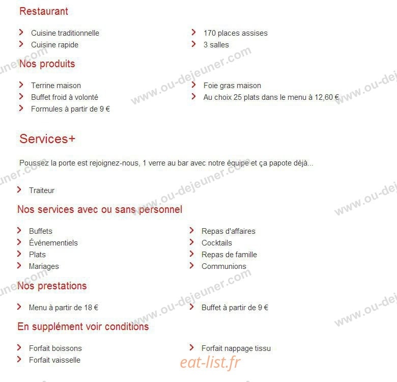 La Favorite — carte page 2