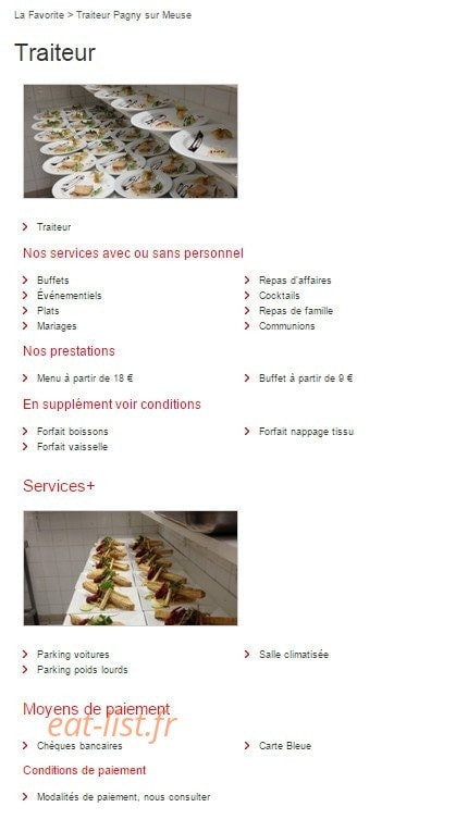 La Favorite — carte page 3