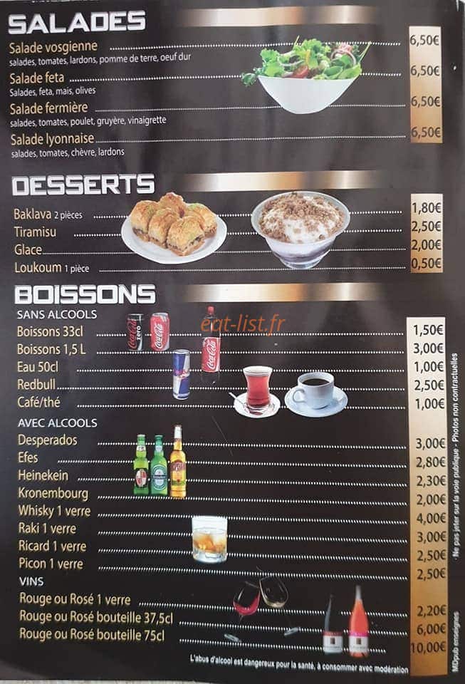 Kebab house — carte page 4