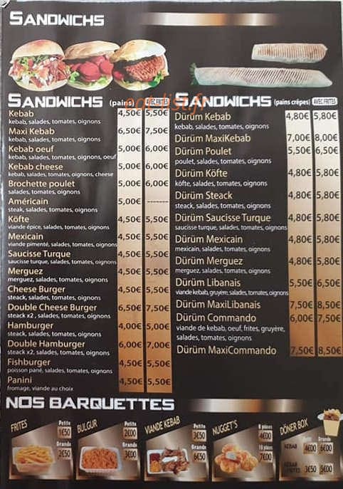 Kebab house — carte page 3