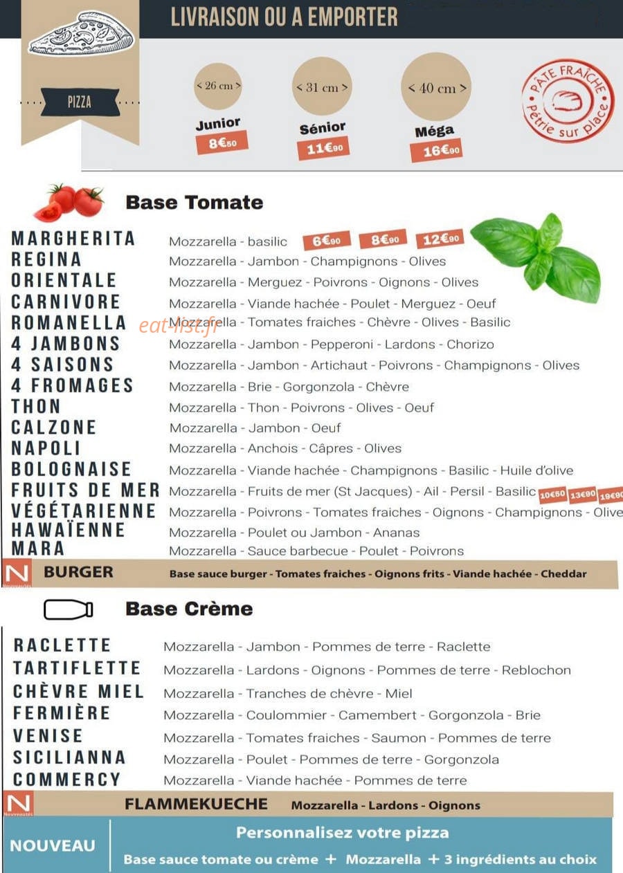 Mara Pizza — carte page 2