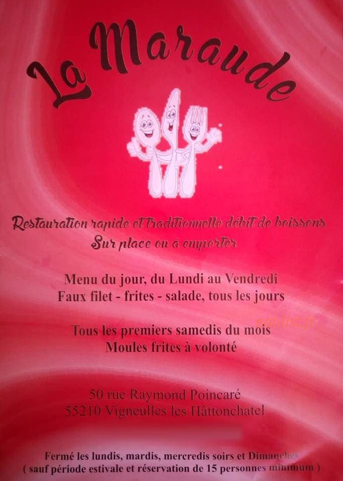 La maraude — carte page 1