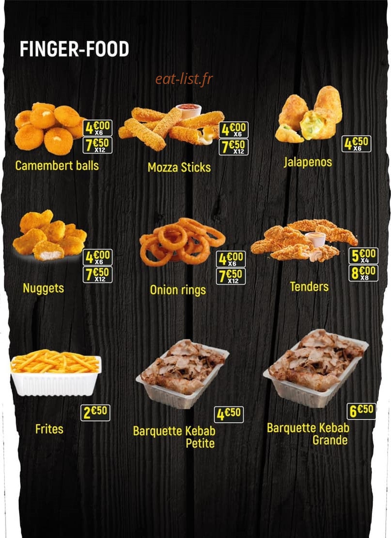 Food Korner — carte page 4