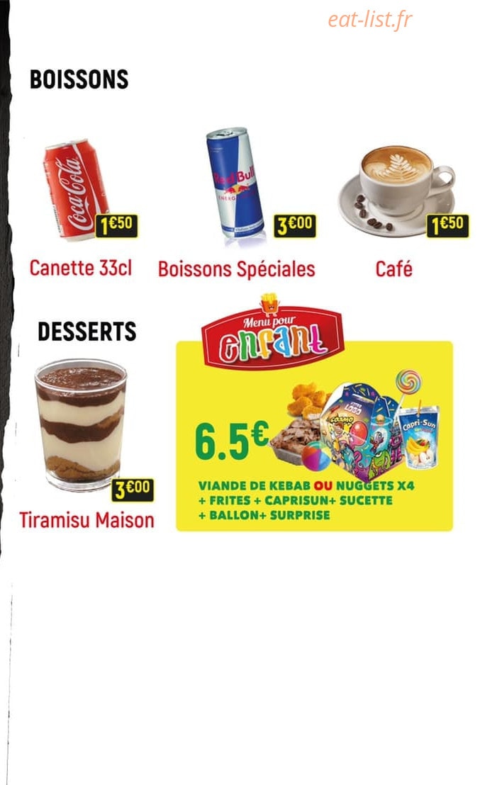 Food Korner — carte page 7
