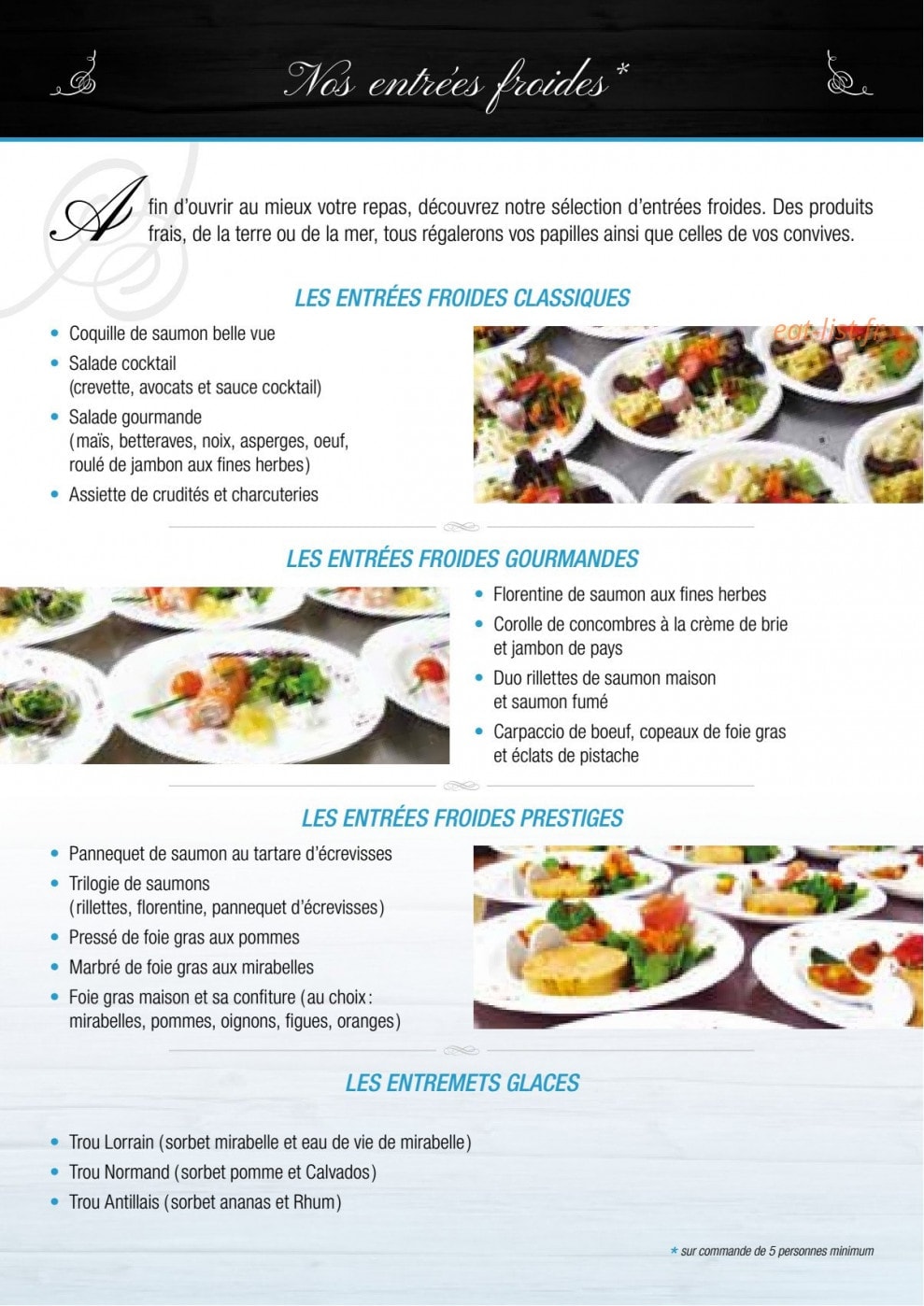 Lefort Traiteur — carte page 4