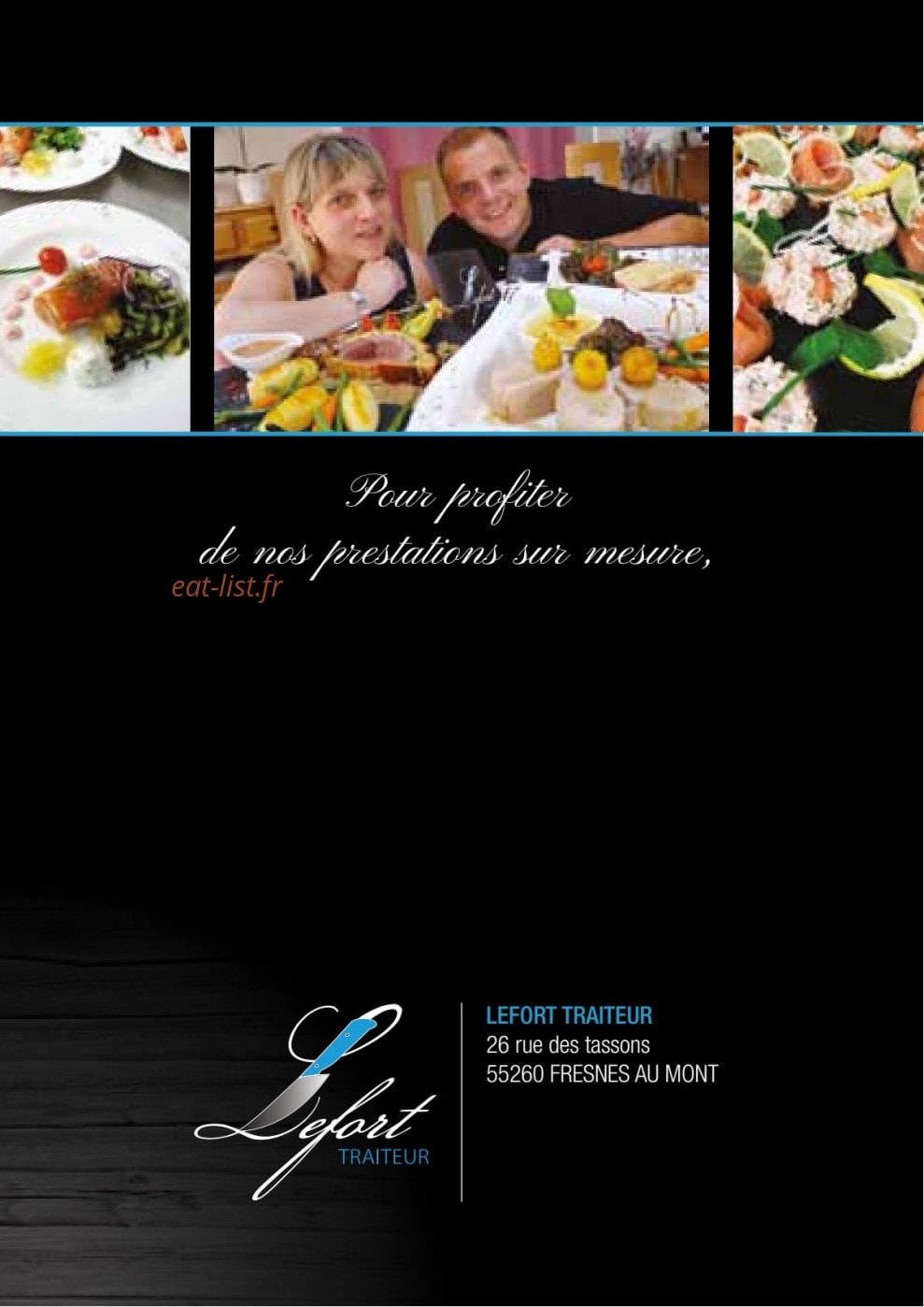 Lefort Traiteur — carte page 12