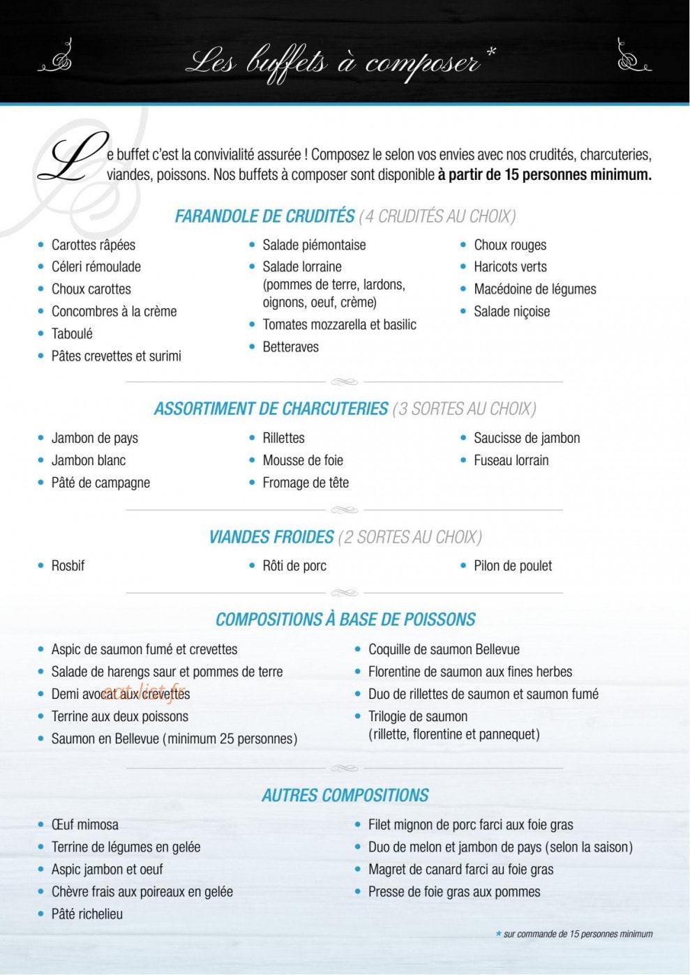 Lefort Traiteur — carte page 10