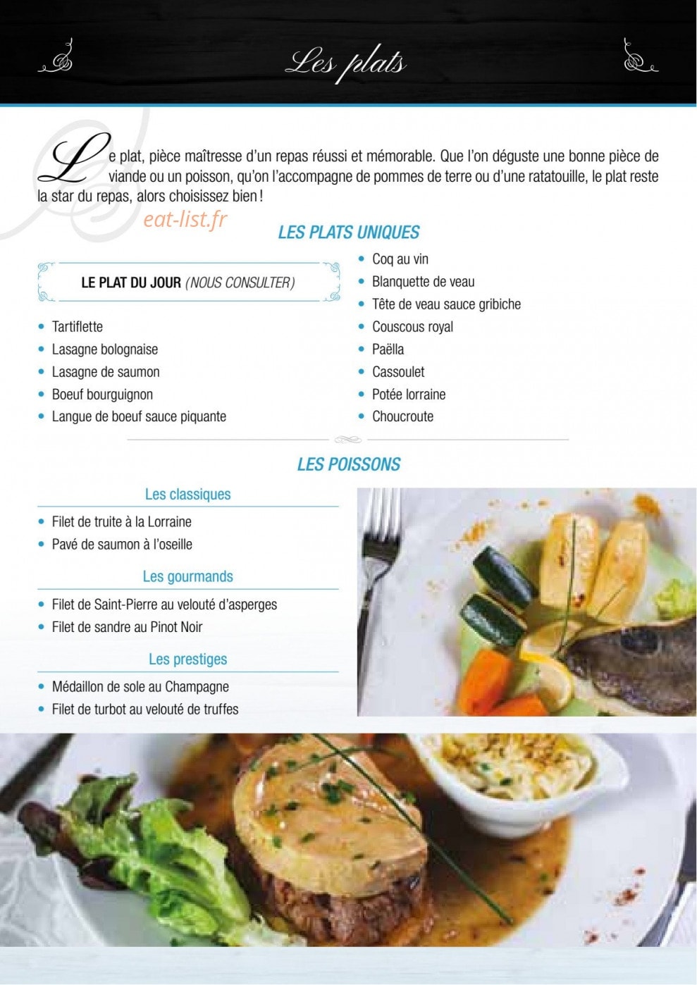 Lefort Traiteur — carte page 6