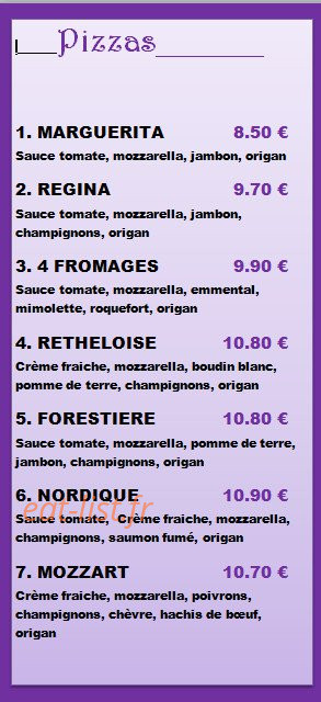 Chez mozzart est là — carte page 1