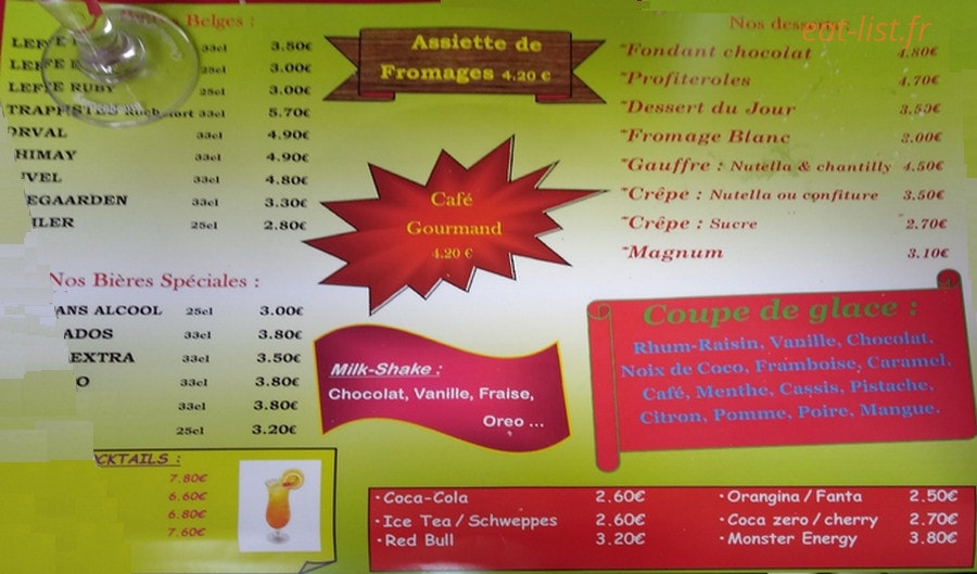 L'Arlequin — carte page 1
