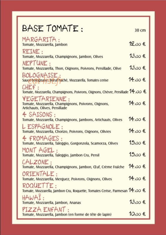 Papazzeria — carte page 2