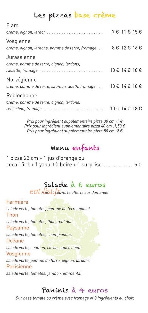Casa Pizzas — carte page 5